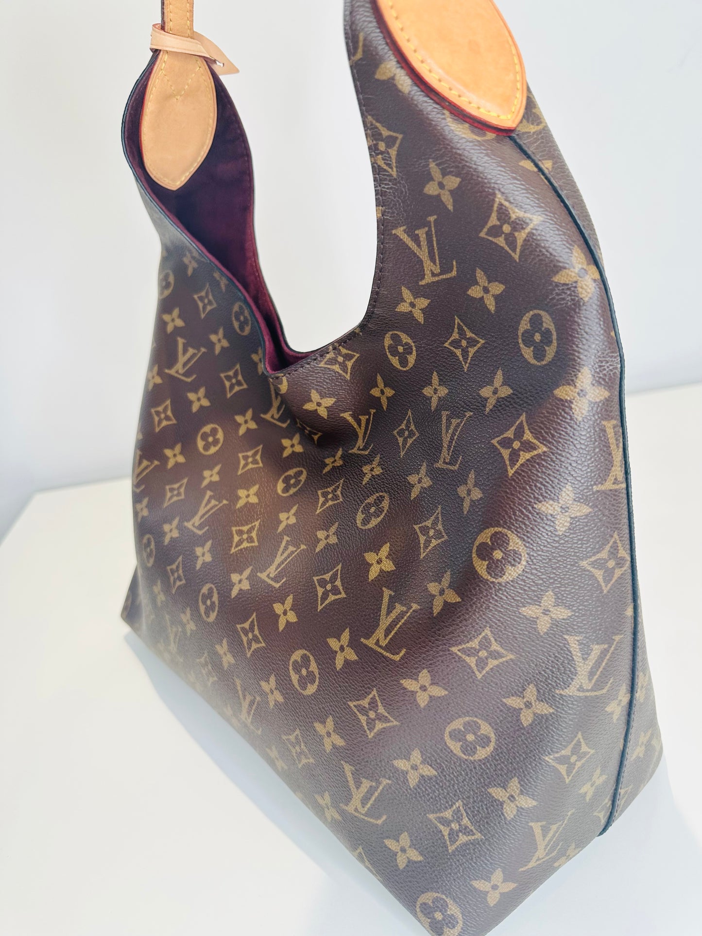Monogram Canvas Floral Hobo Bag
