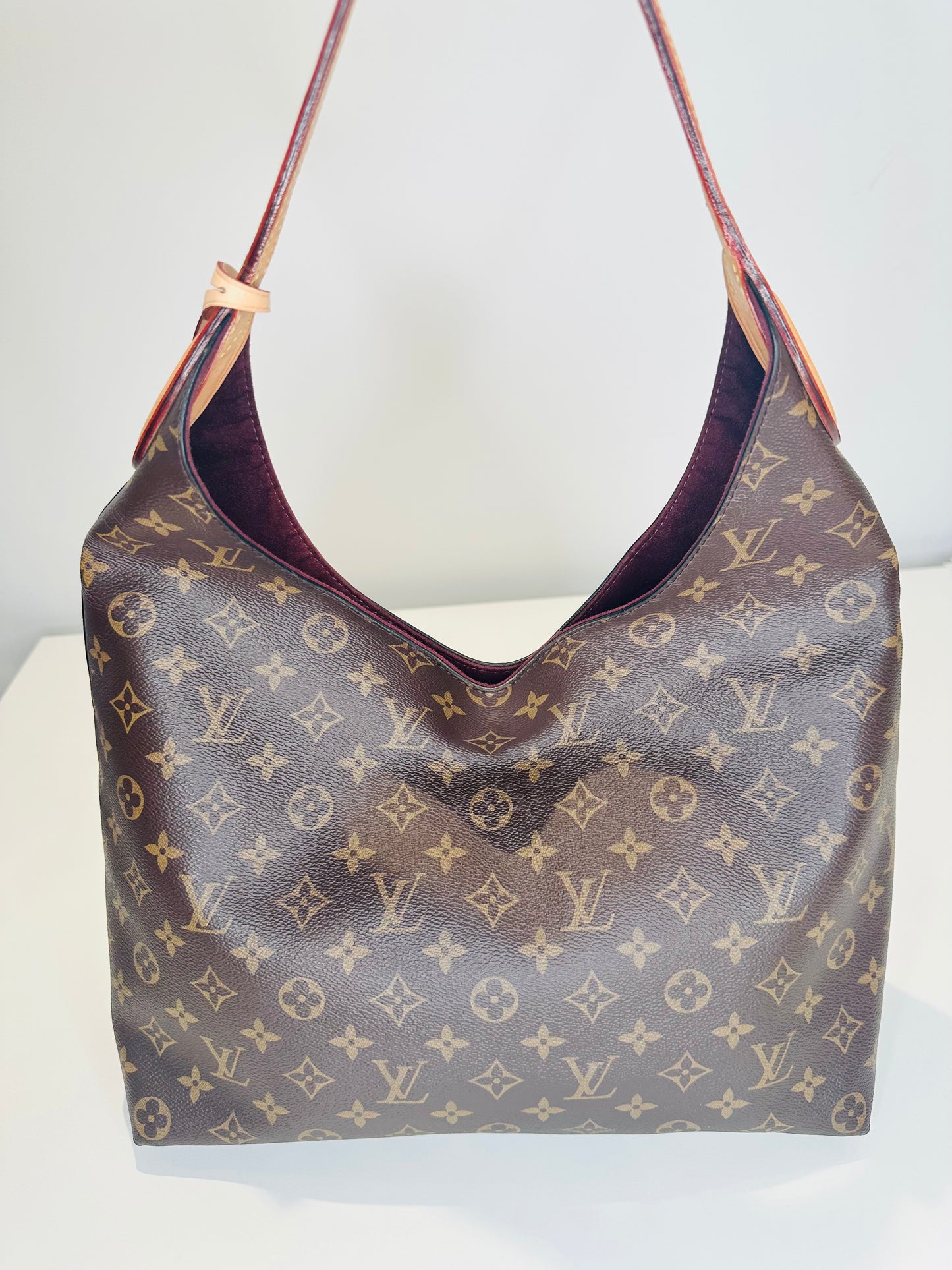 Monogram Canvas Floral Hobo Bag