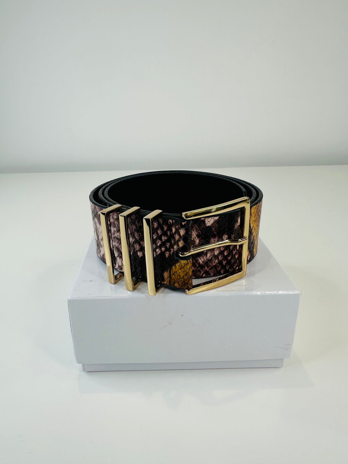 Snakeskin Leather Belt - M/L