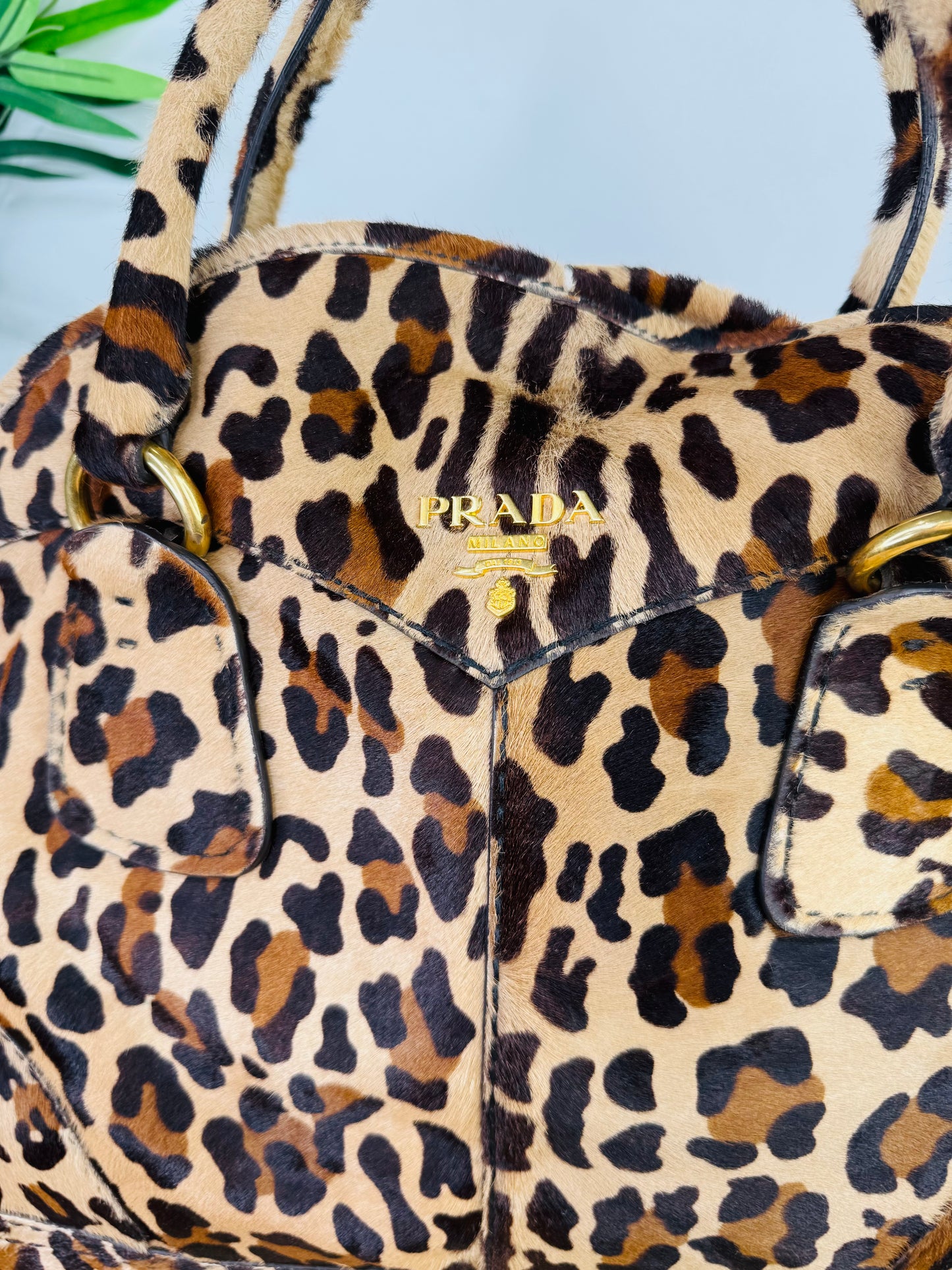 Cavallino Leopard Print Bowling Bag