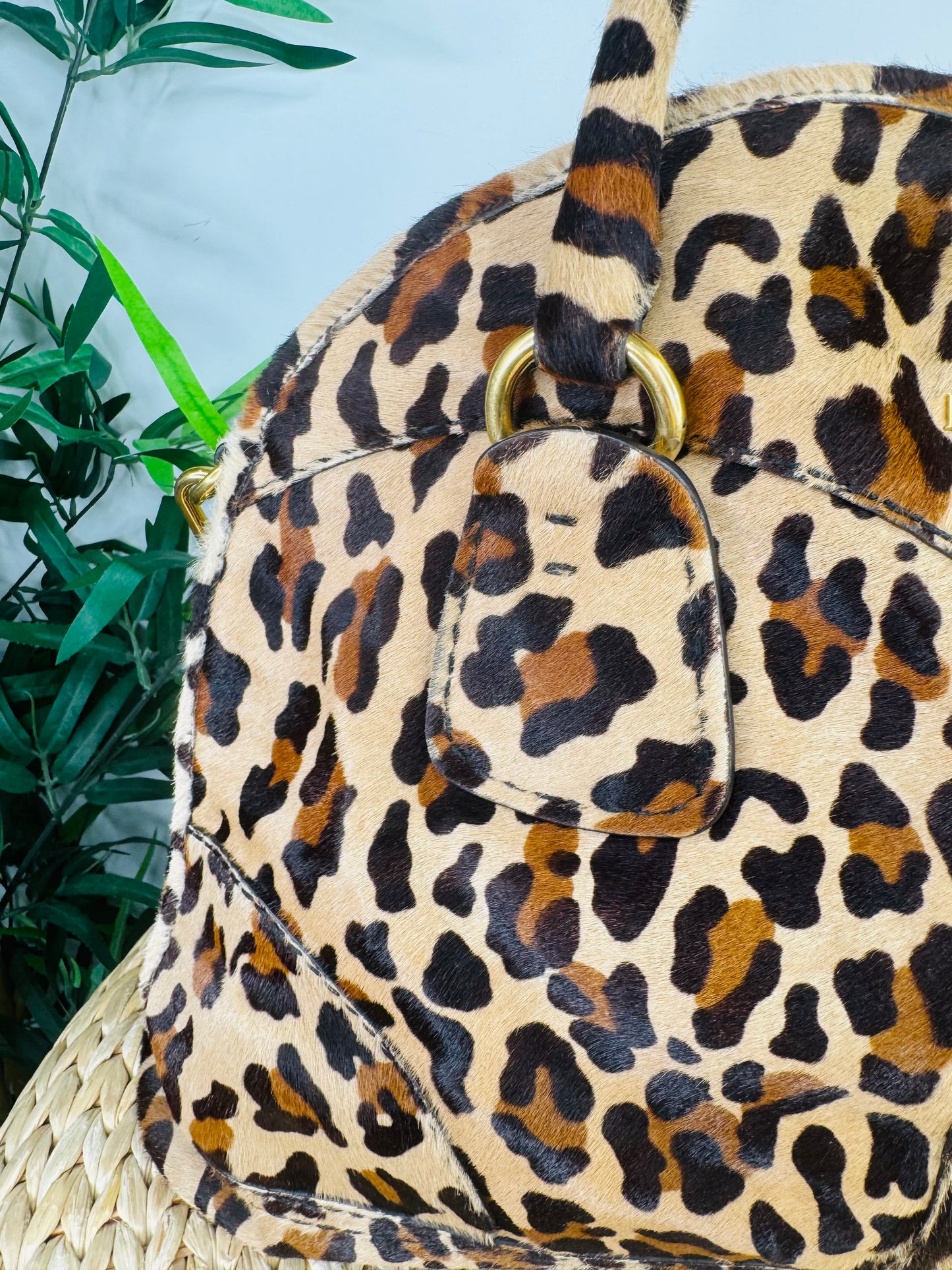 Cavallino Leopard Print Bowling Bag