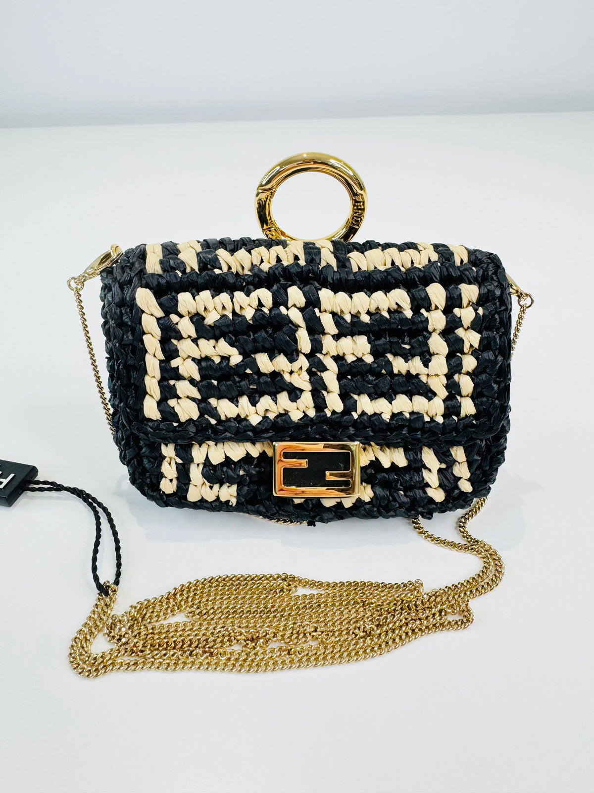 Raffia Nano Baguette Charm