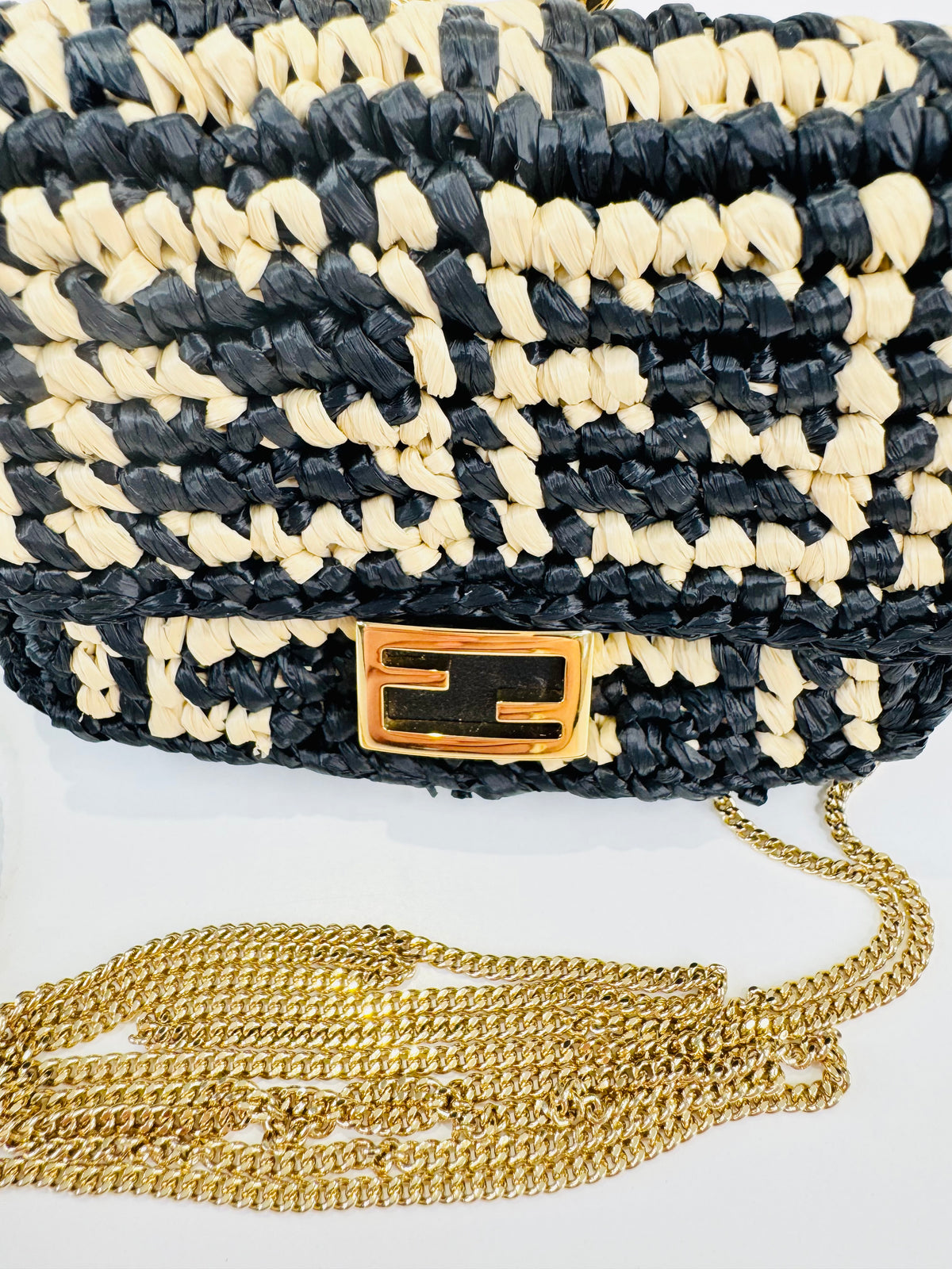 Raffia Nano Baguette Charm