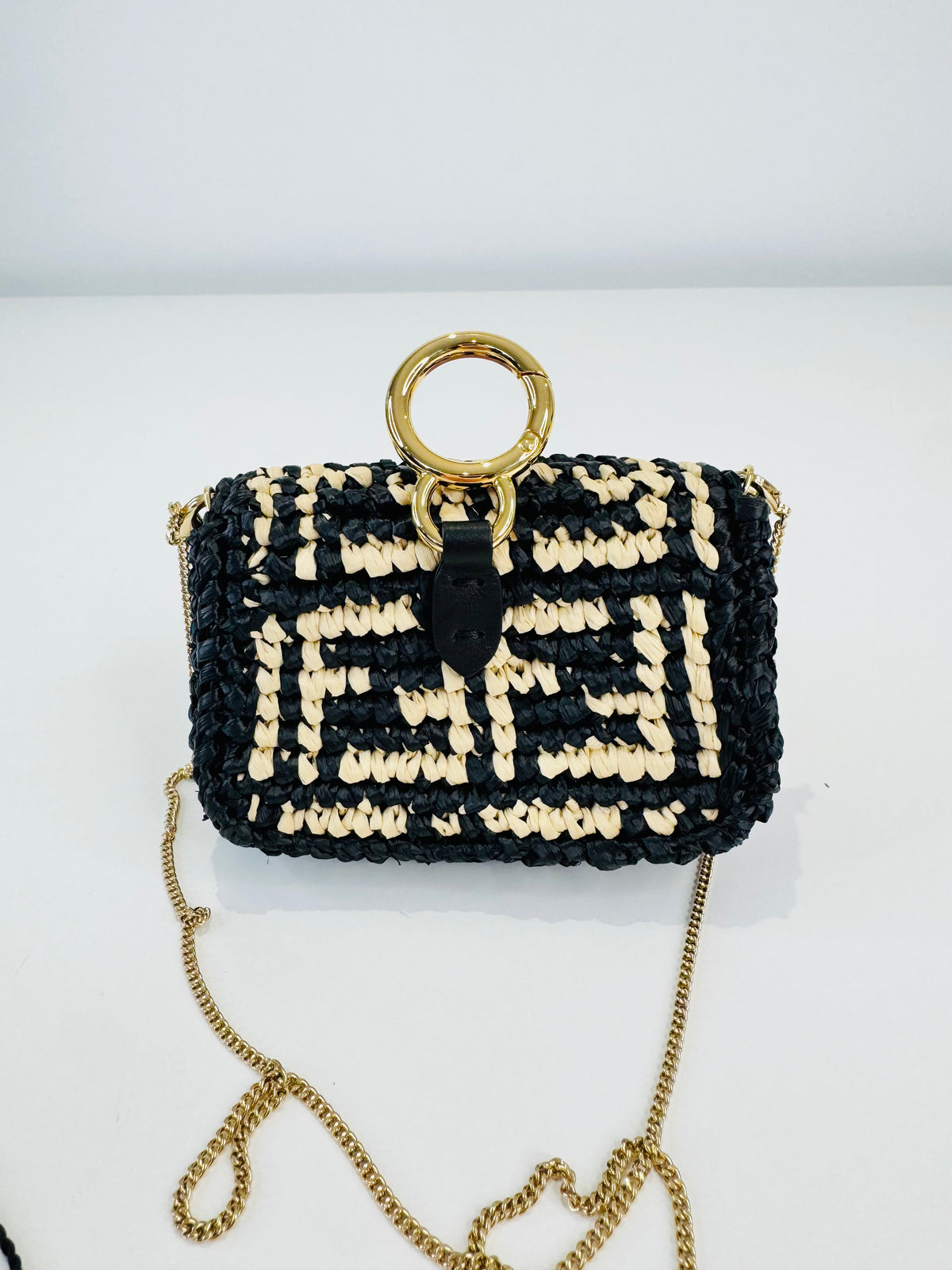 Raffia Nano Baguette Charm