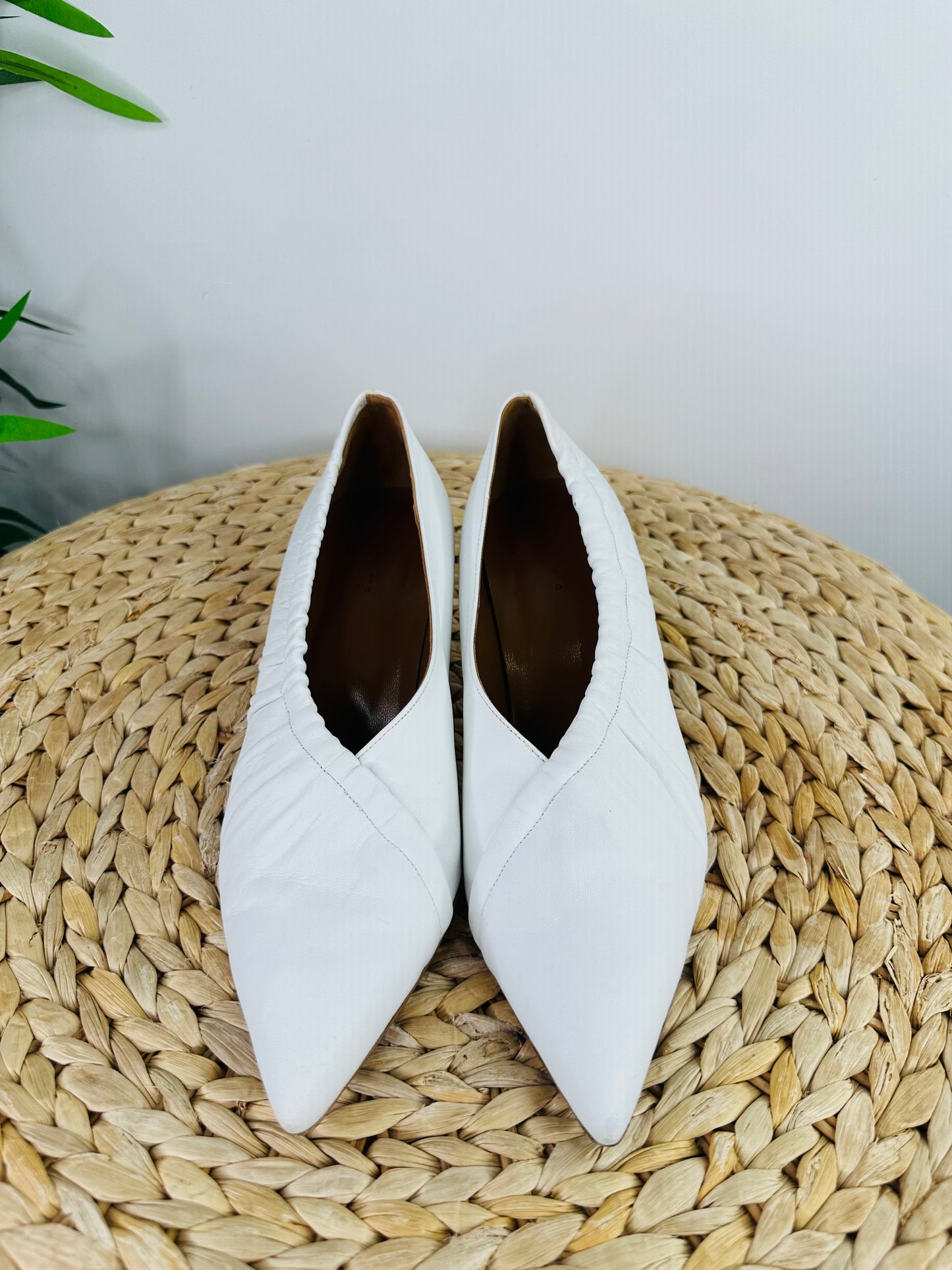 Leather Kitten Heels - Size 38