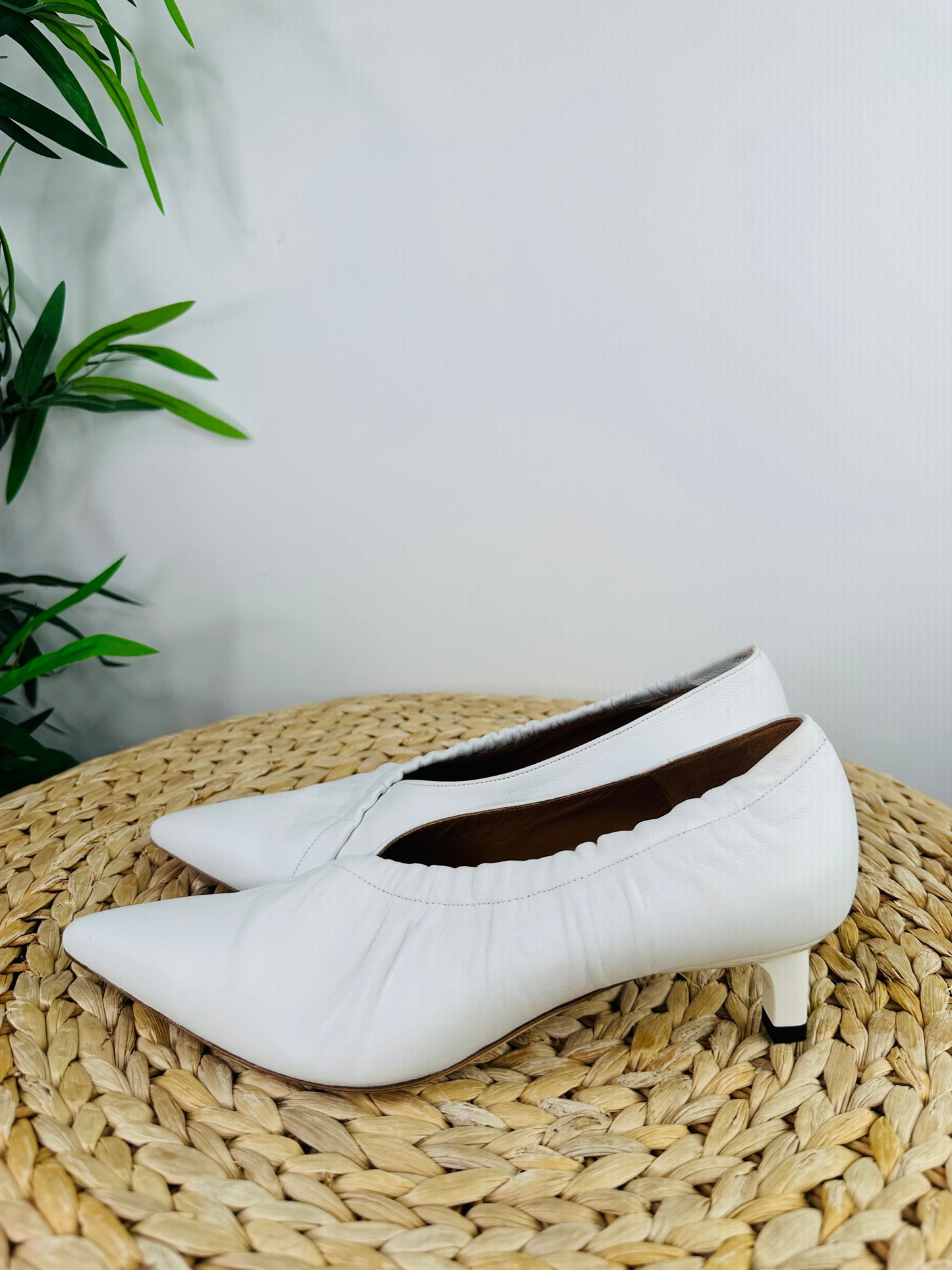 Leather Kitten Heels - Size 38