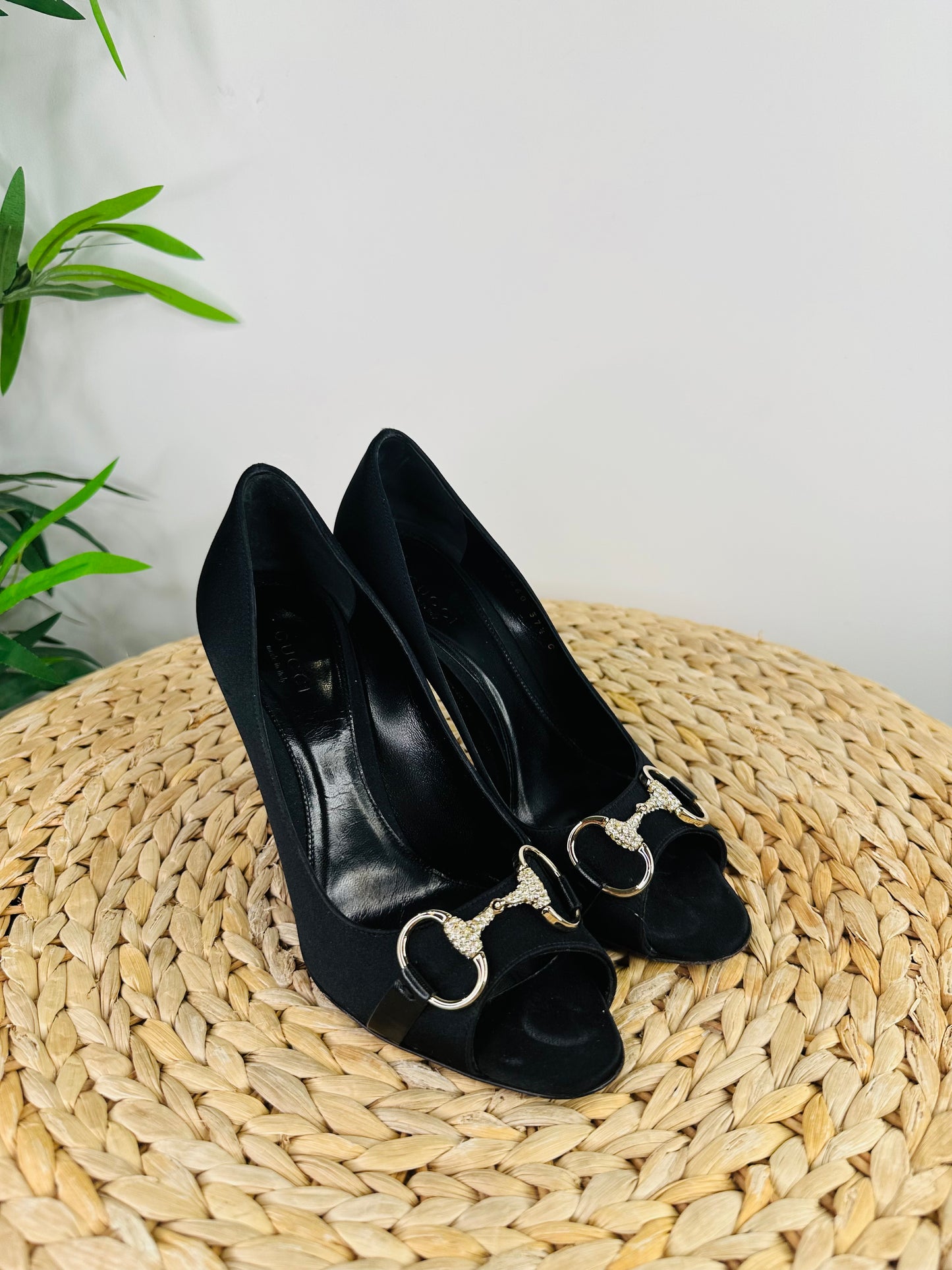 Satin Horsebit Heels - Size 37.5