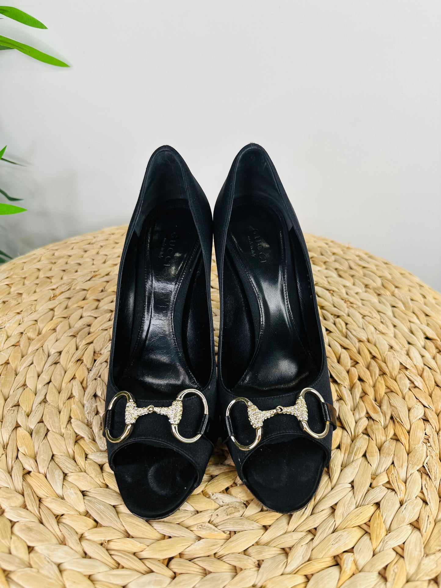 Satin Horsebit Heels - Size 37.5