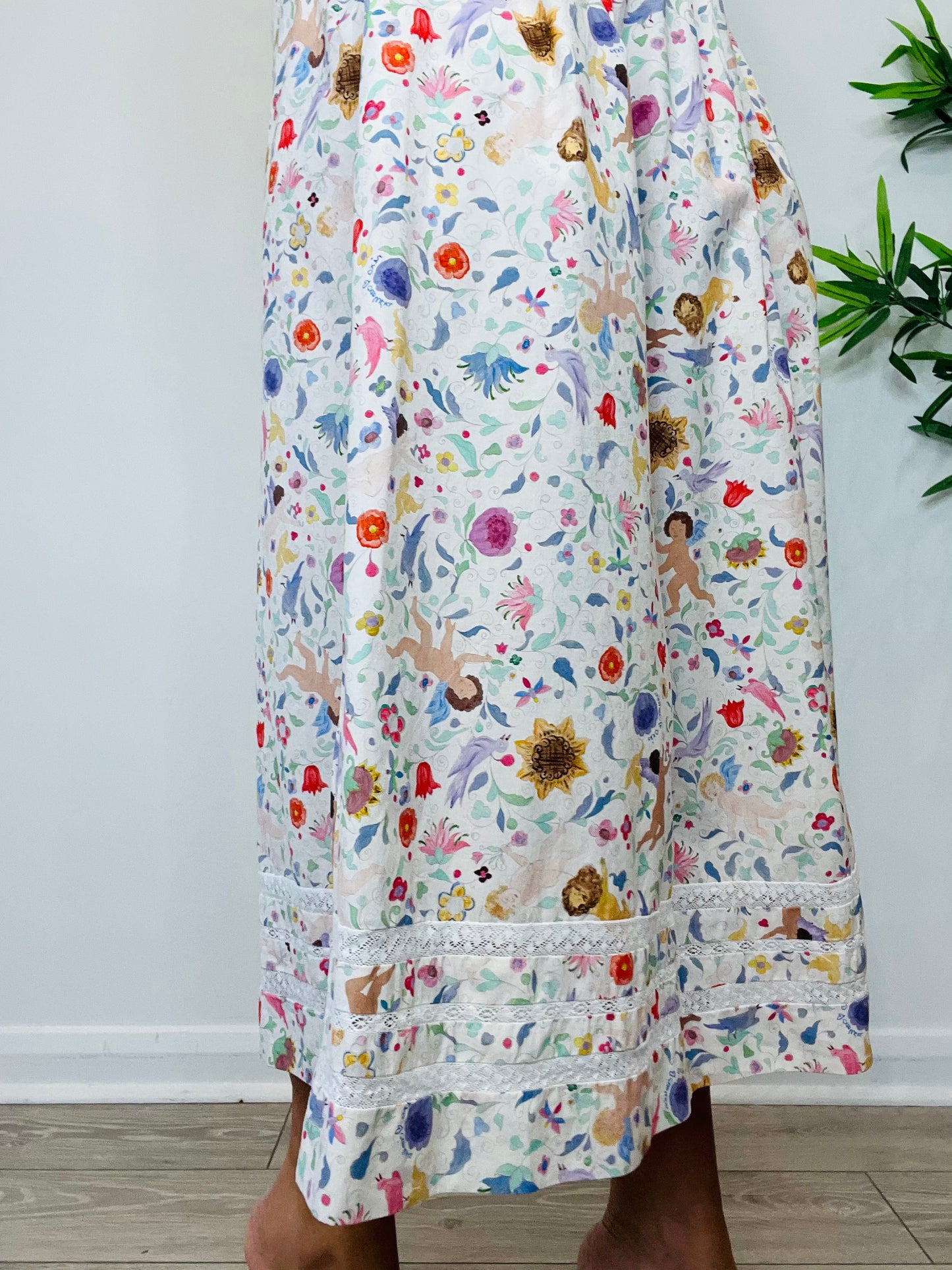 Patterned Iris Dress - Size 8