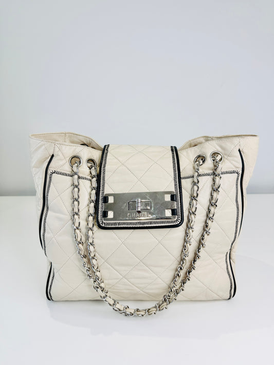Quilted Lambskin East/West Reissue Tote