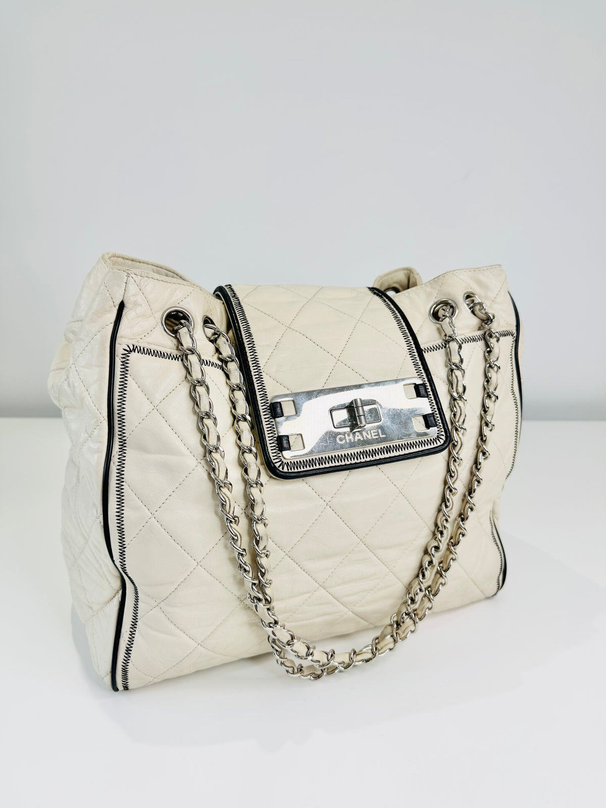 Quilted Lambskin East/West Reissue Tote