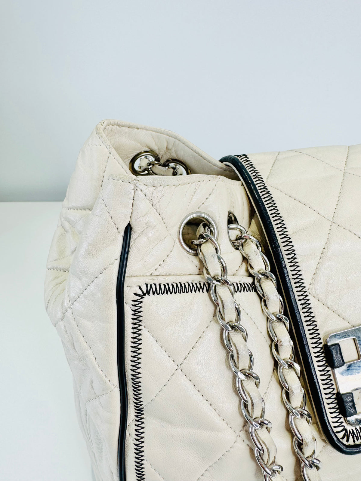 Quilted Lambskin East/West Reissue Tote