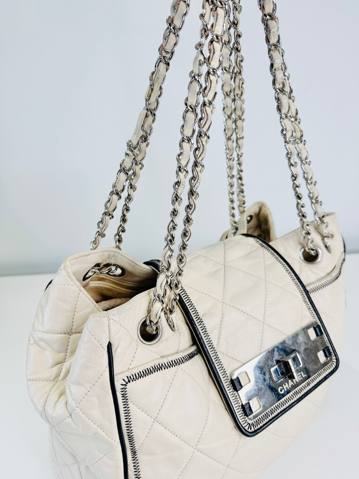 Quilted Lambskin East/West Reissue Tote