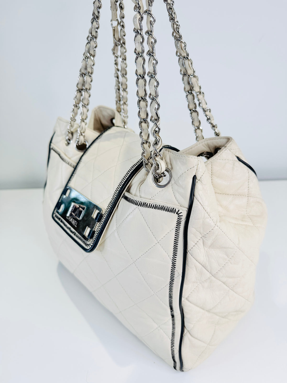 Quilted Lambskin East/West Reissue Tote