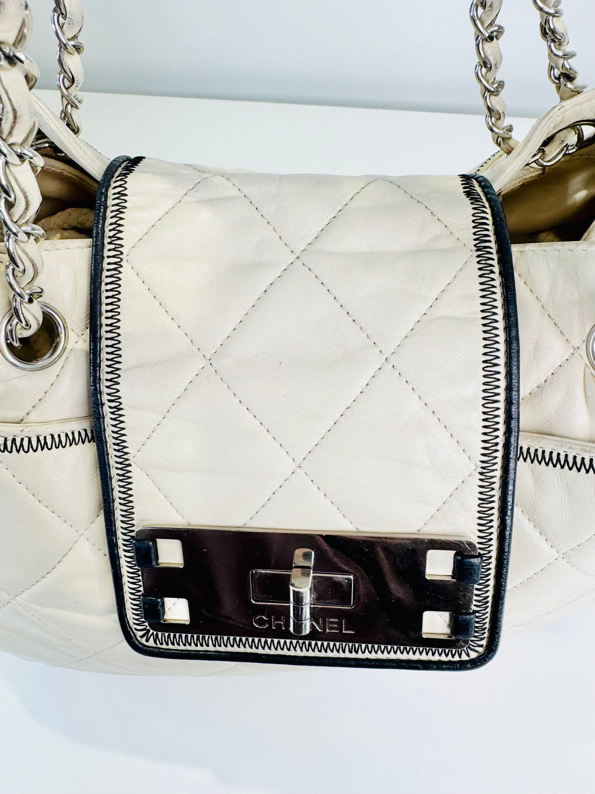 Quilted Lambskin East/West Reissue Tote