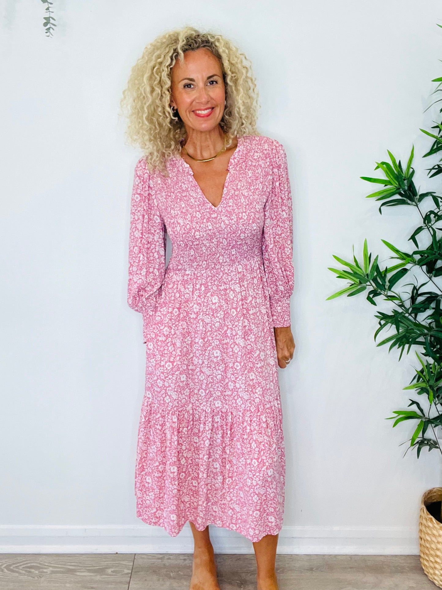 Floral Smocked Dress - Size 3