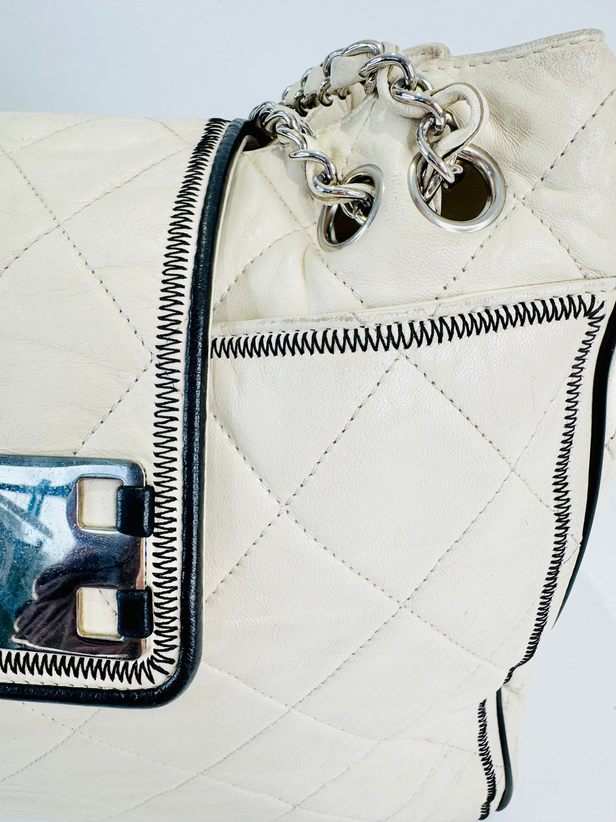 Quilted Lambskin East/West Reissue Tote