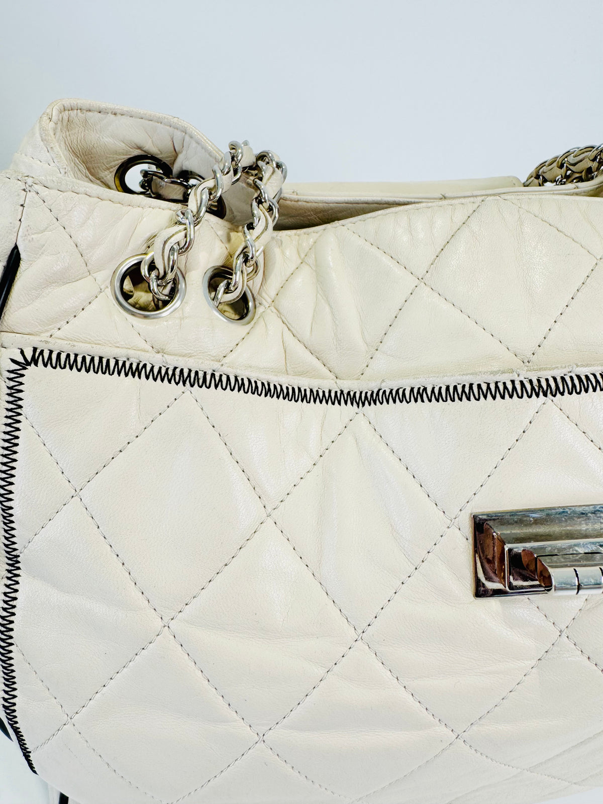 Quilted Lambskin East/West Reissue Tote