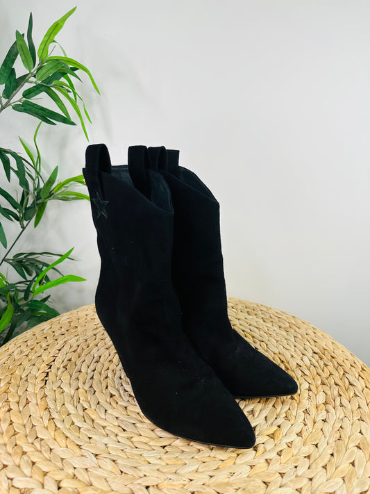 Suede Western Style Boots - Size 39