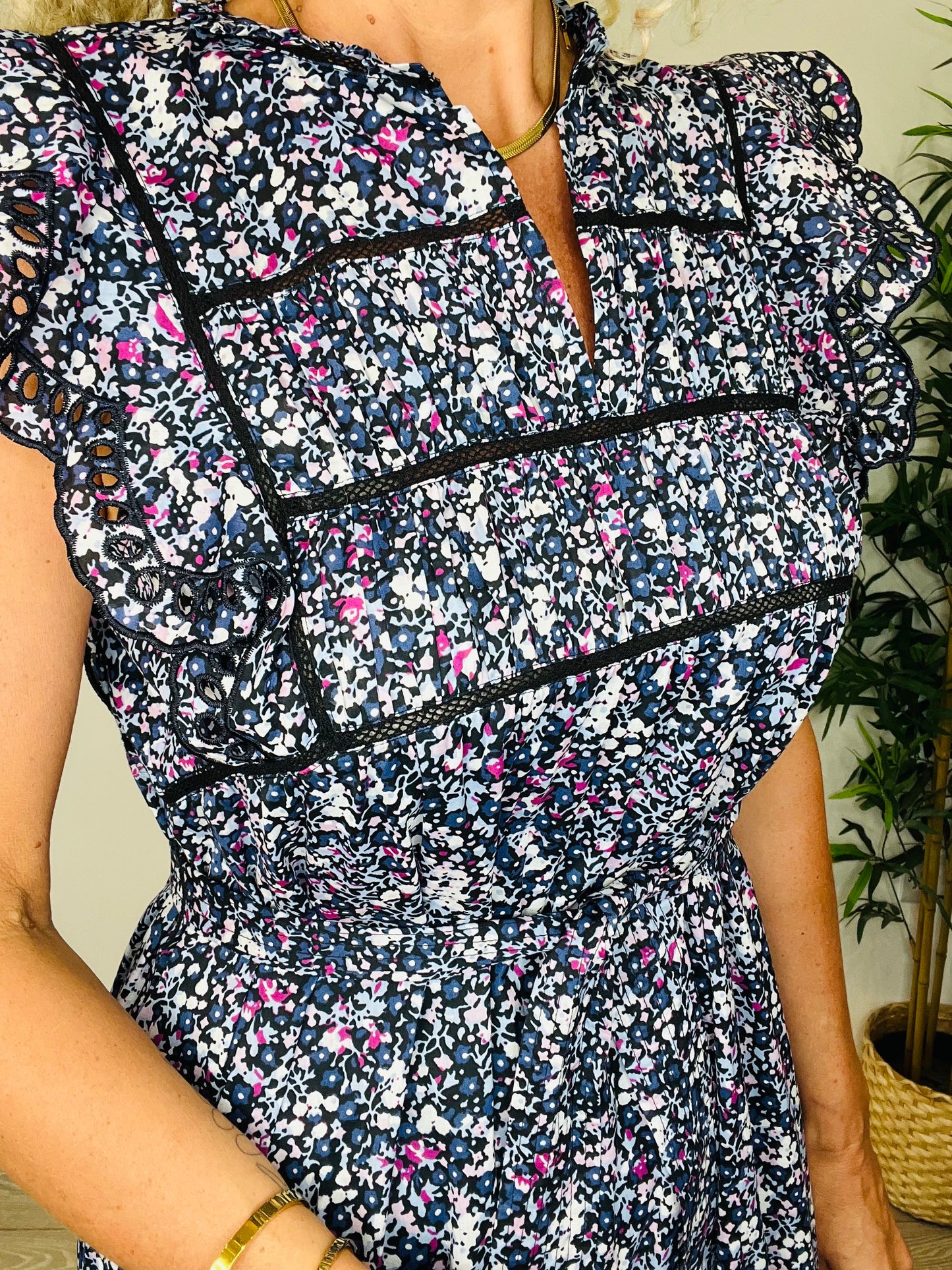 Floral Midi Dress - Size S