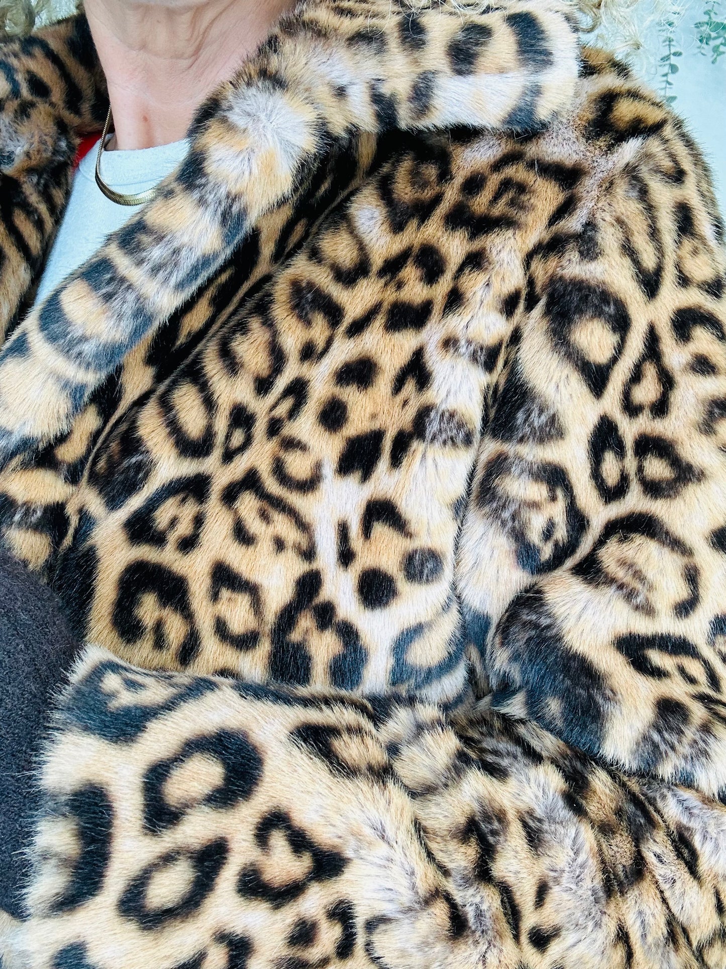 Leopard Print Coat - Size 2