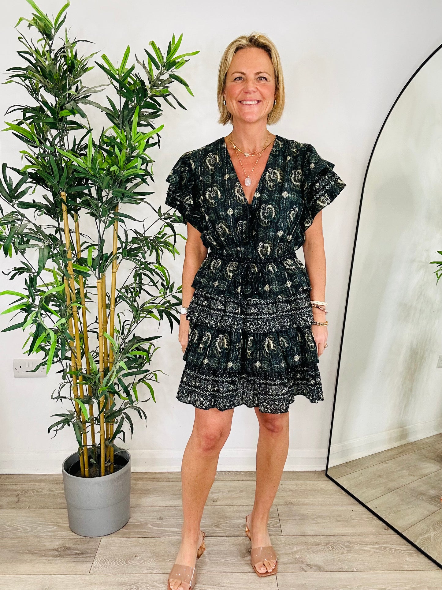Tiered Short Dress - Size 16