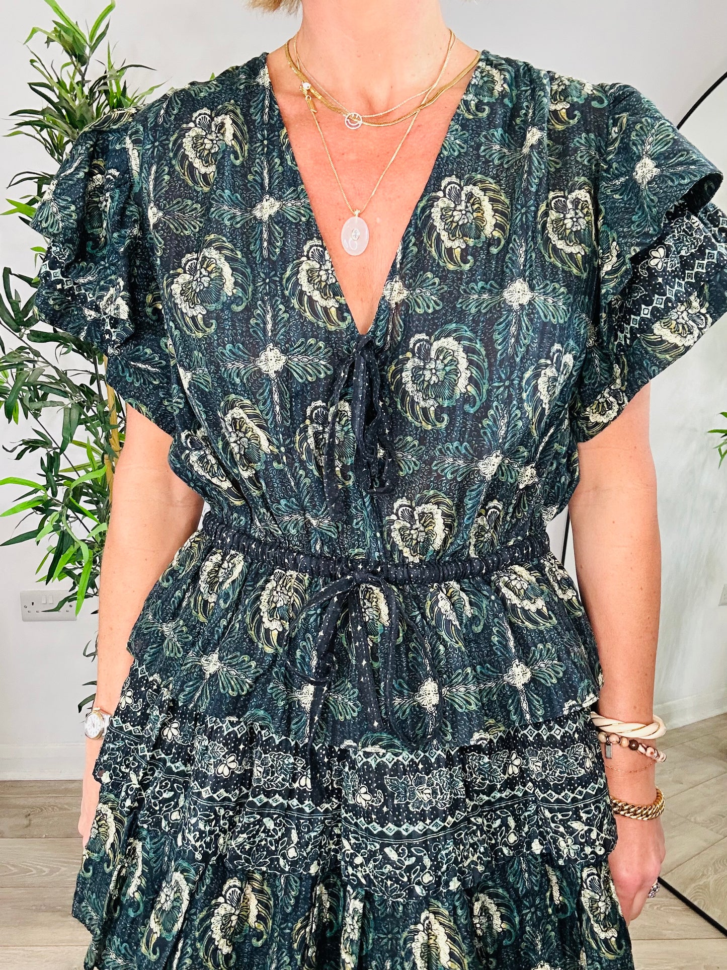 Tiered Short Dress - Size 16