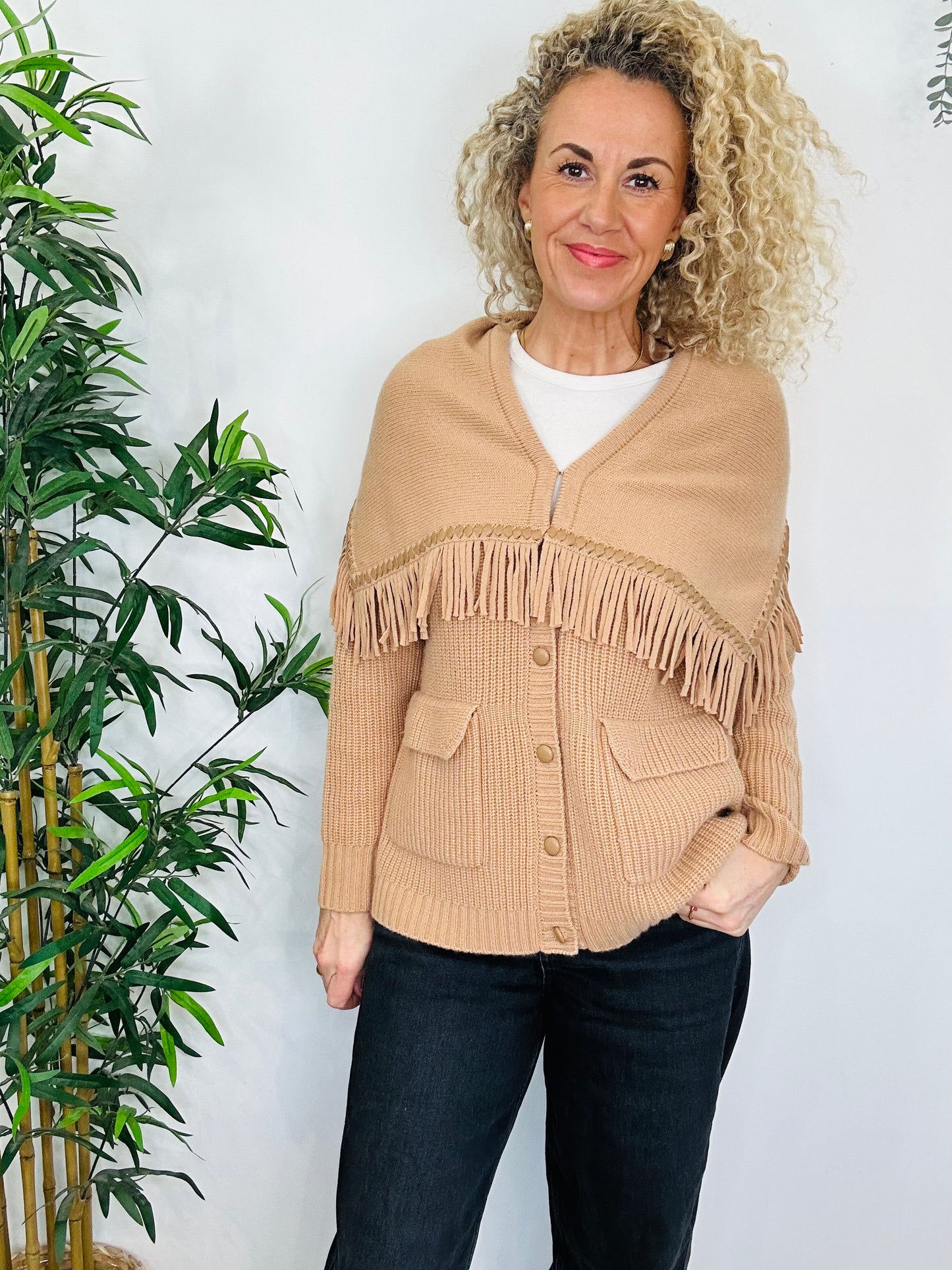 Fringed Cardigan - Size S