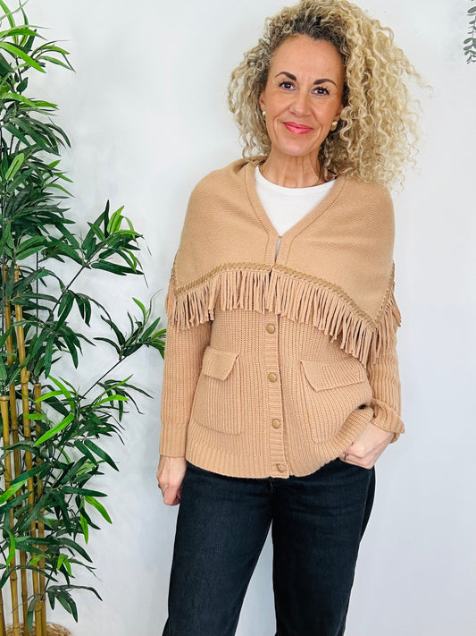Fringed Cardigan - Size S