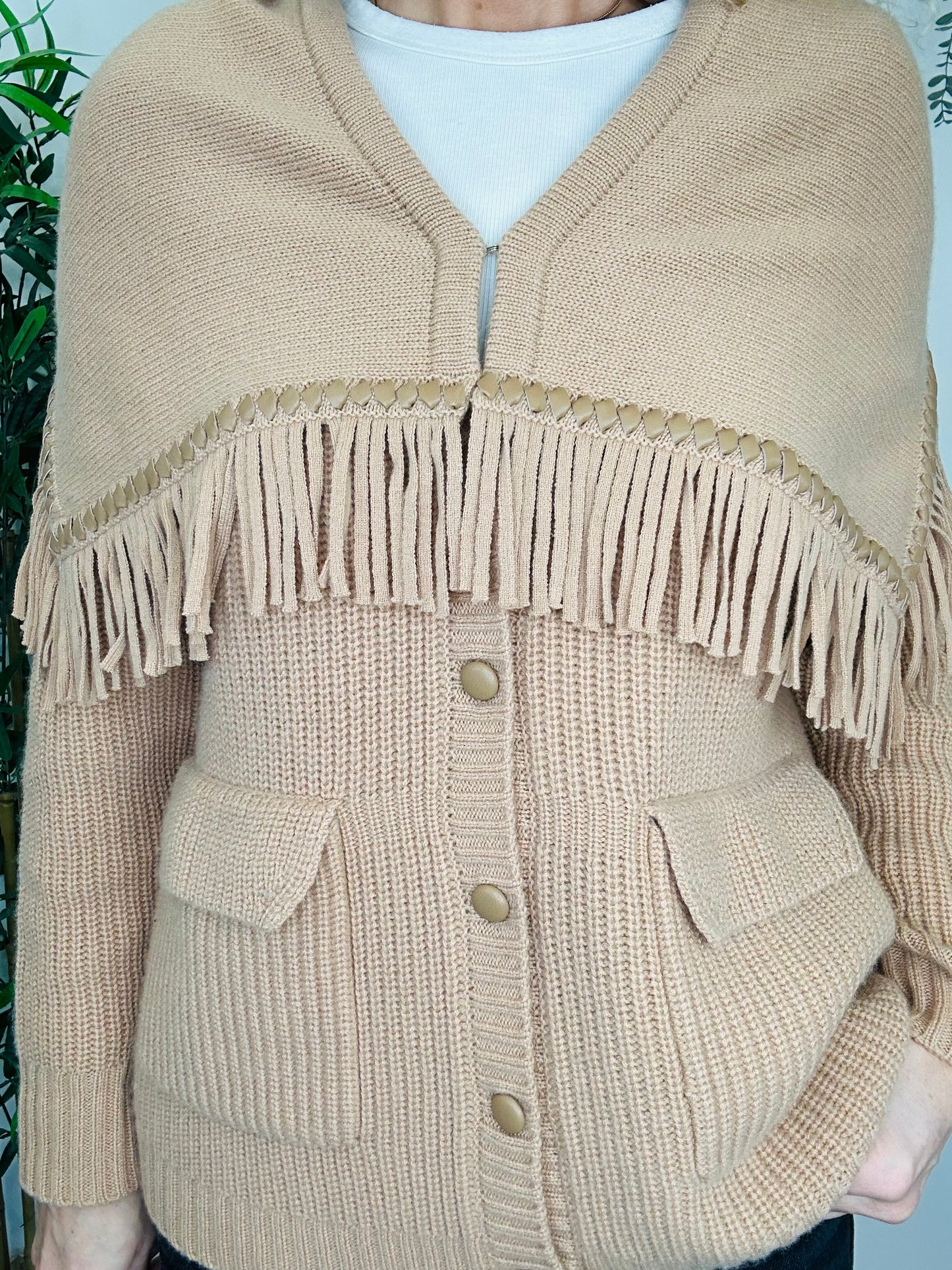 Fringed Cardigan - Size S