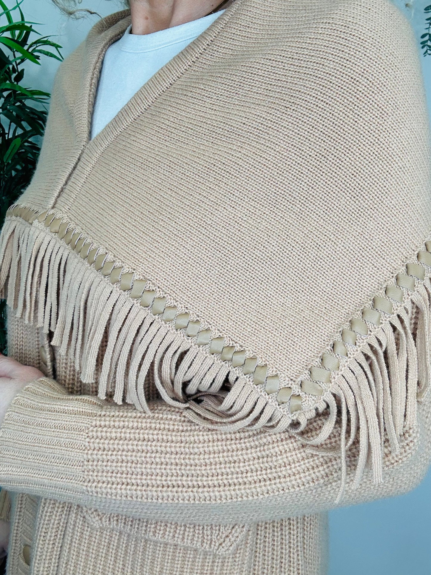 Fringed Cardigan - Size S