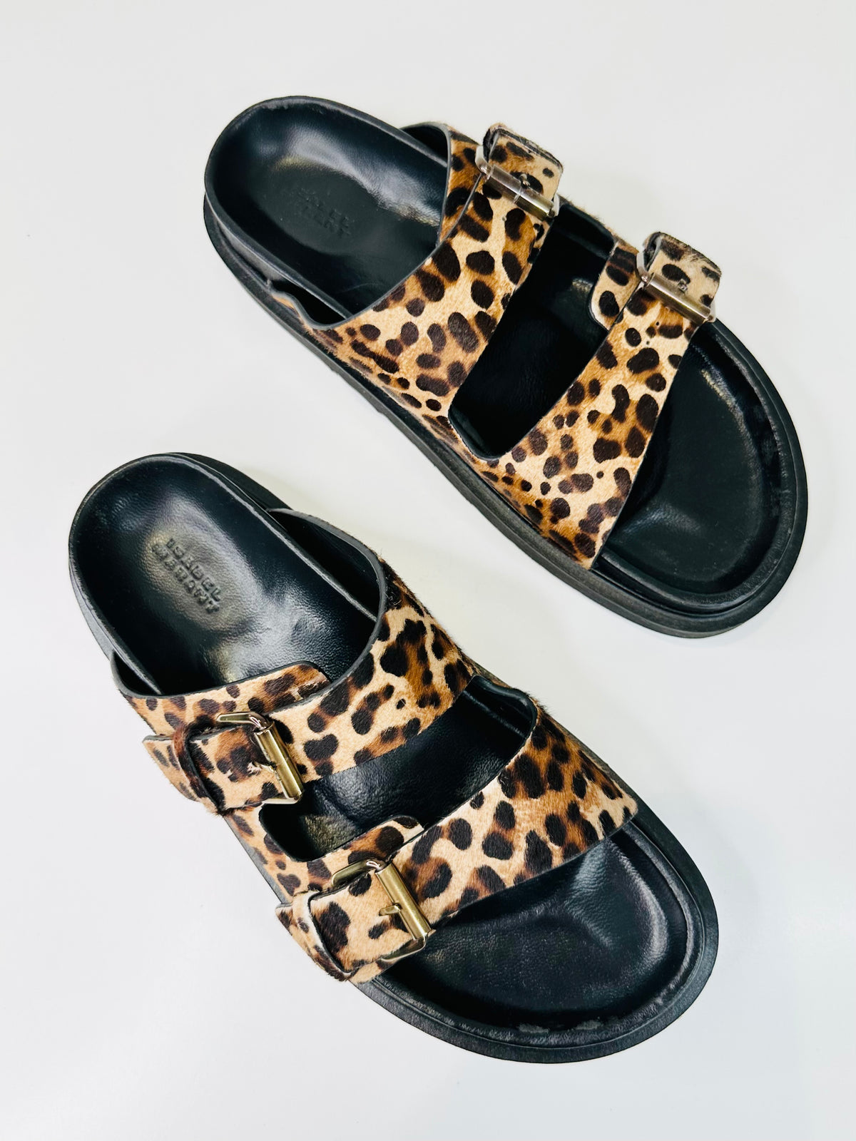 Leopard Print Lennya Slide Sandals - Size 40
