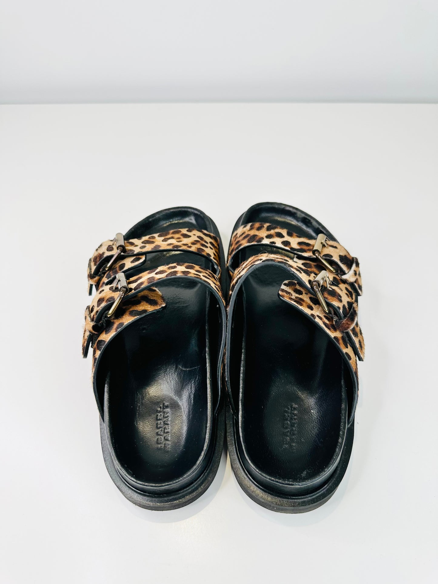 Leopard Print Lennya Slide Sandals - Size 40