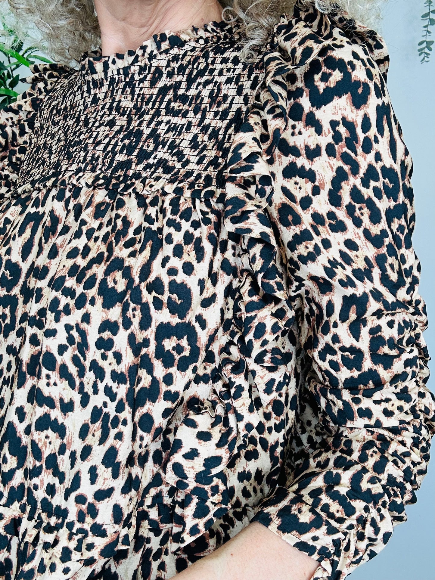 Leopard Print Top - Size 34