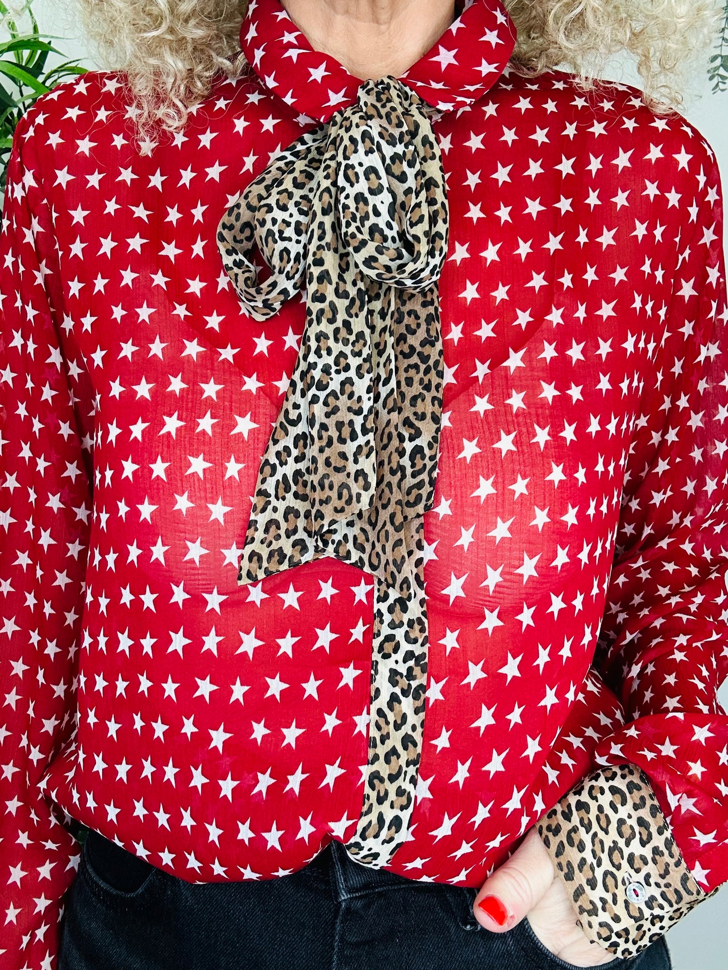 Star Print Shirt - Size XL