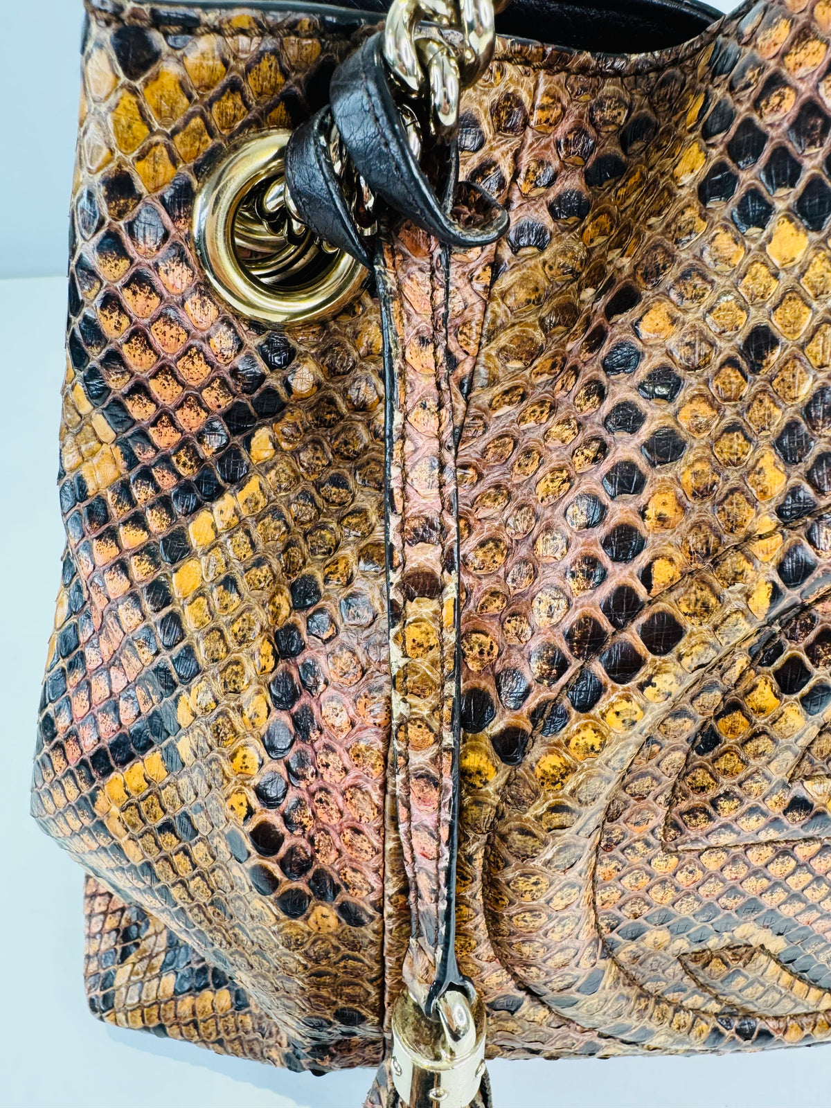 Soho Python Chain Shoulder Bag