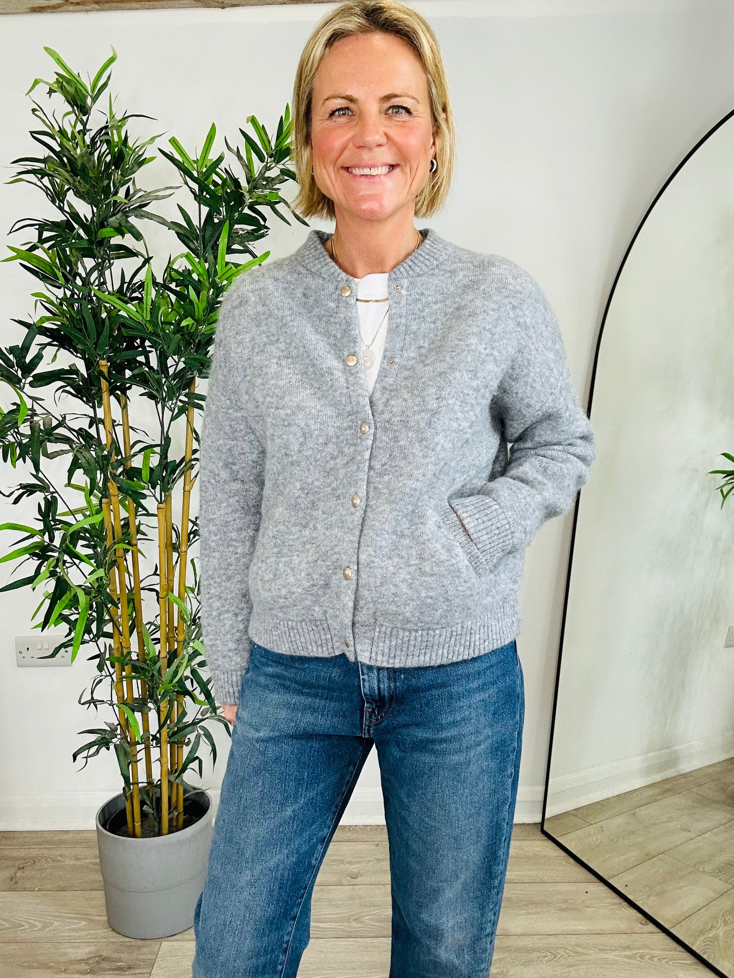 Bomber Style Cardigan - Size M