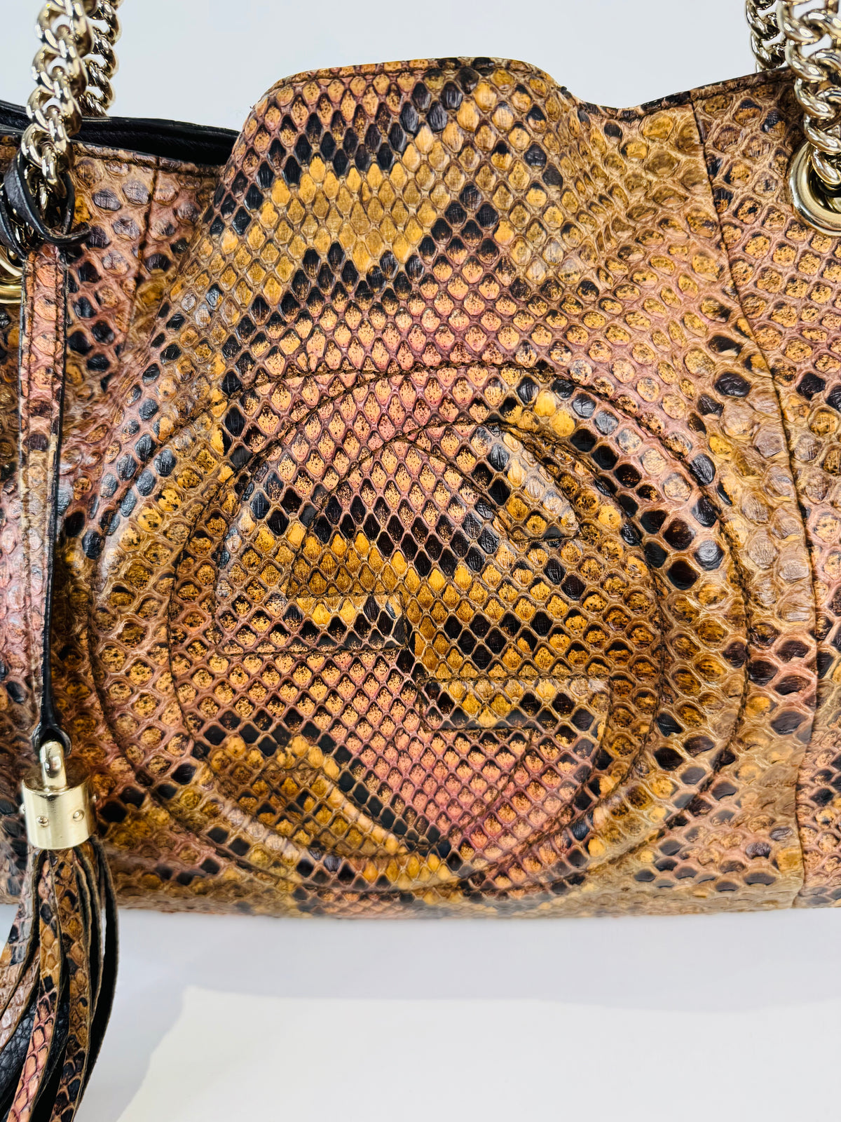 Soho Python Chain Shoulder Bag