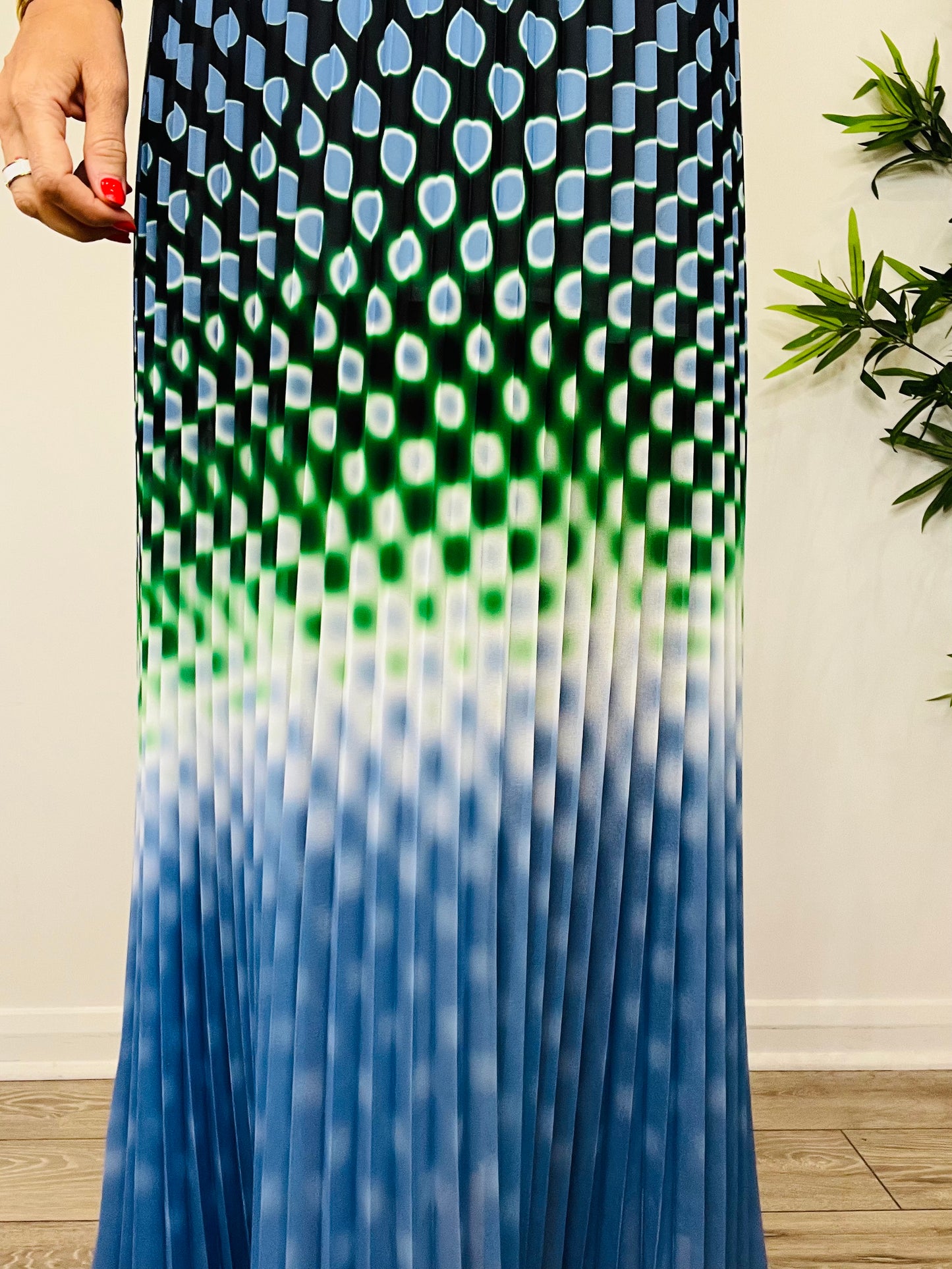 Pleated Maxi Dress - Size 34