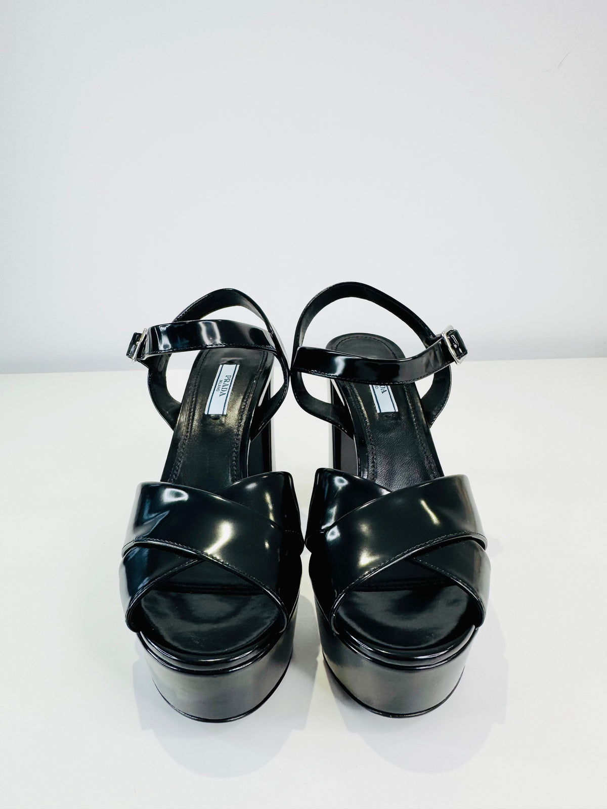 Leather Platform Sandals - Size 37.5