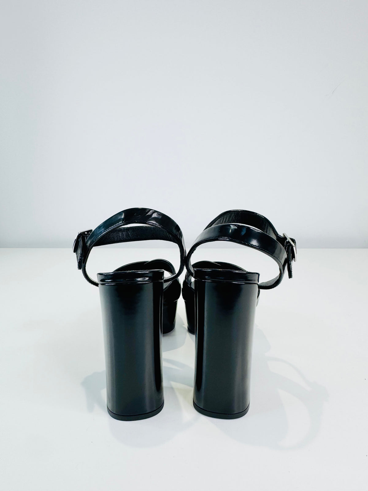 Leather Platform Sandals - Size 37.5