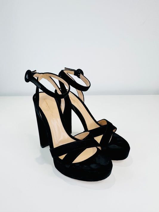 Poppy Velvet Sandals - Size 37