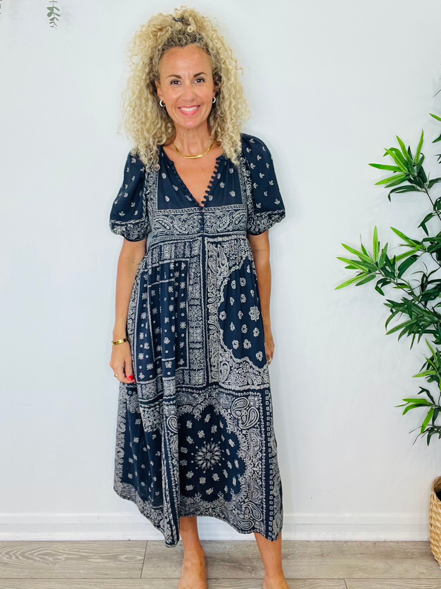 Paisley Print Dress - Size XS