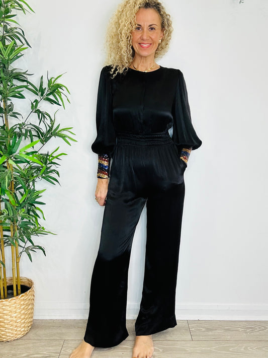 Satin Jumpsuit - Size 2