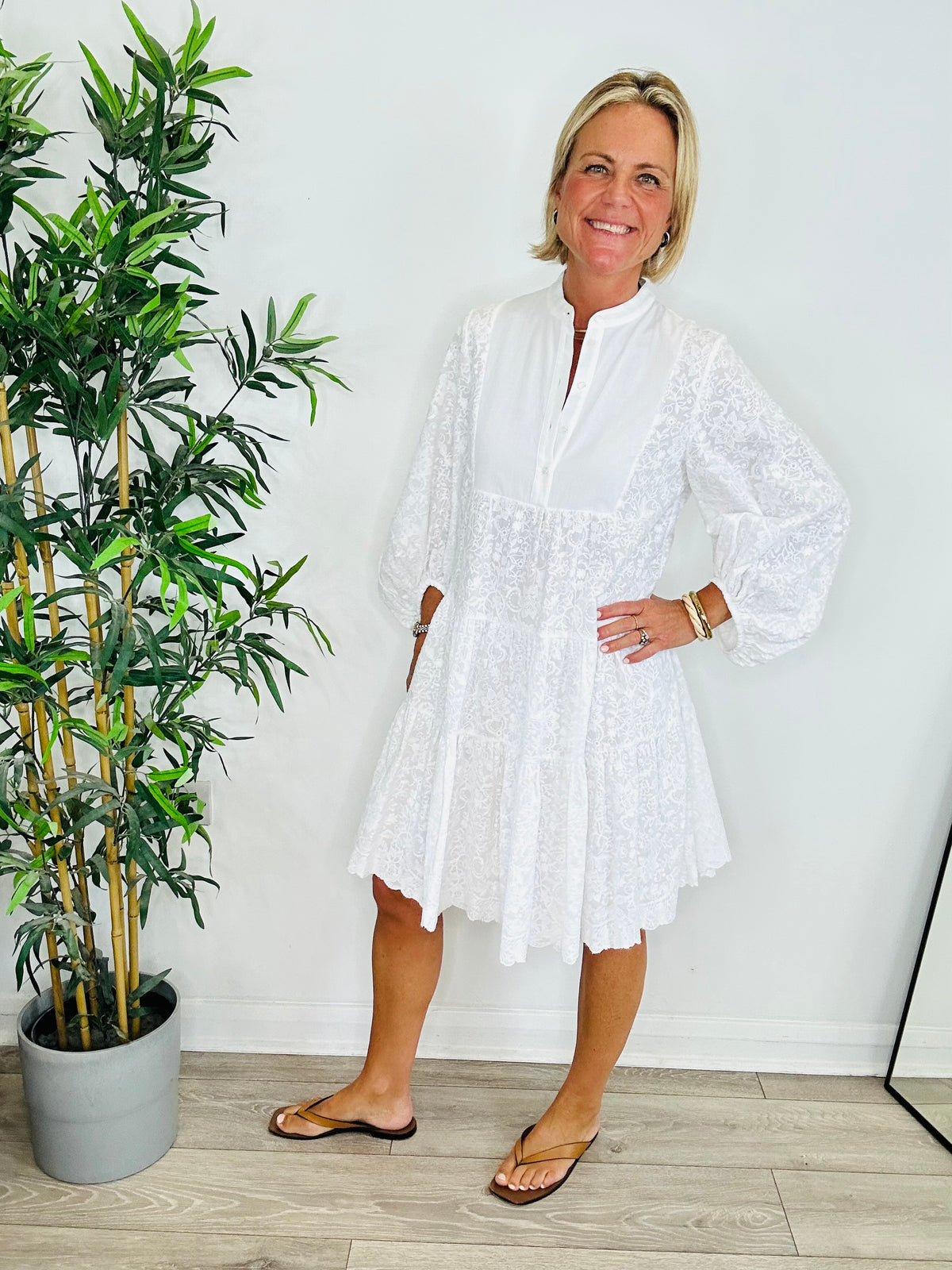 Winona Embroidered Dress - Size 10