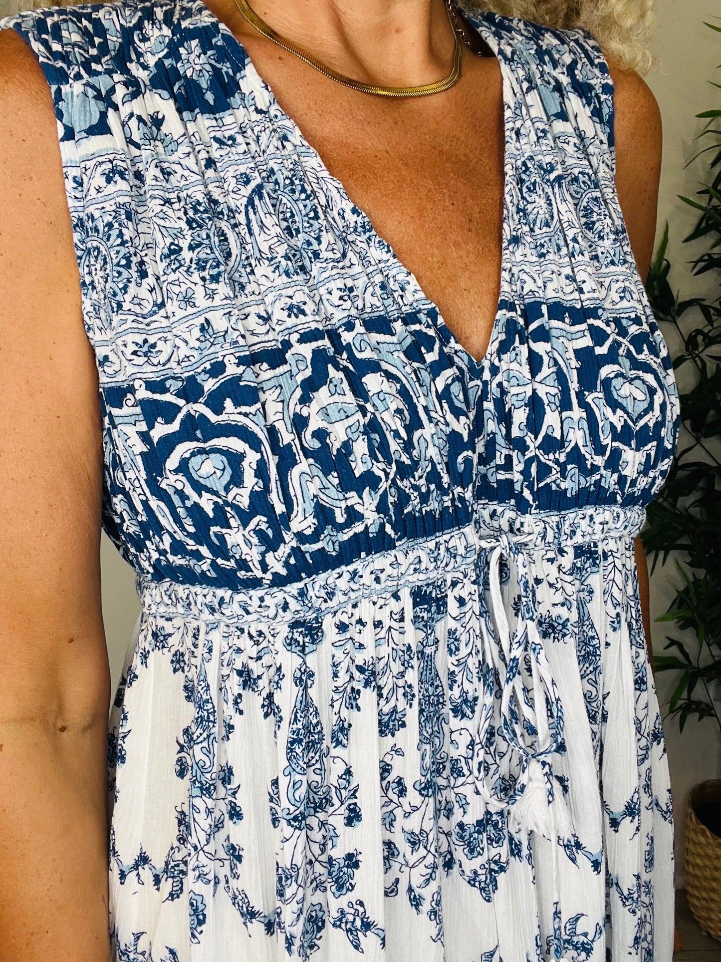 Patterned Maxi Dress - Size 10