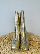 Load image into Gallery viewer, Metallic Leather Boots - Size 39
