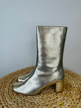 Load image into Gallery viewer, Metallic Leather Boots - Size 39
