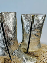 Load image into Gallery viewer, Metallic Leather Boots - Size 39
