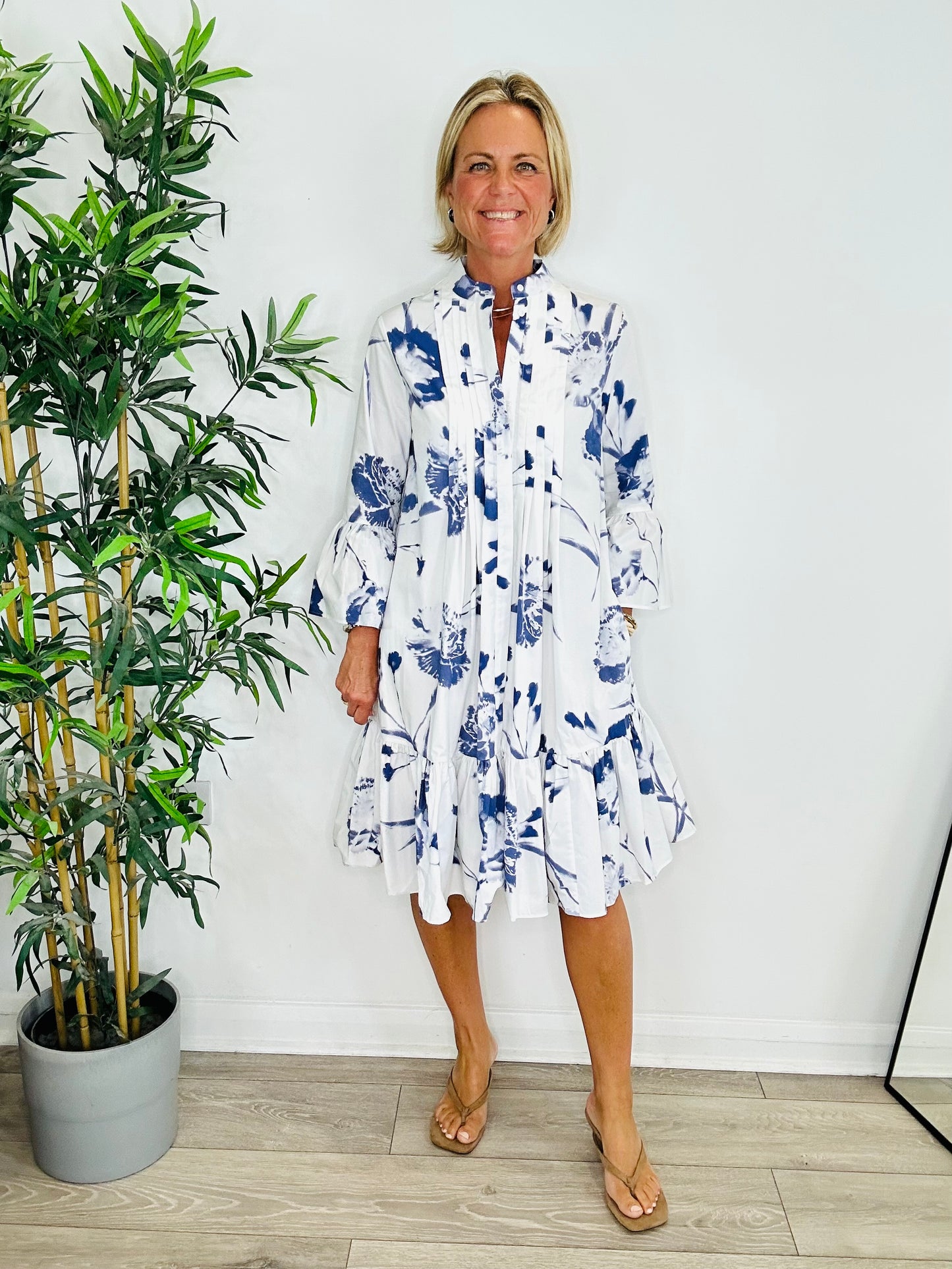 Patterned Cotton Dress - Size 8